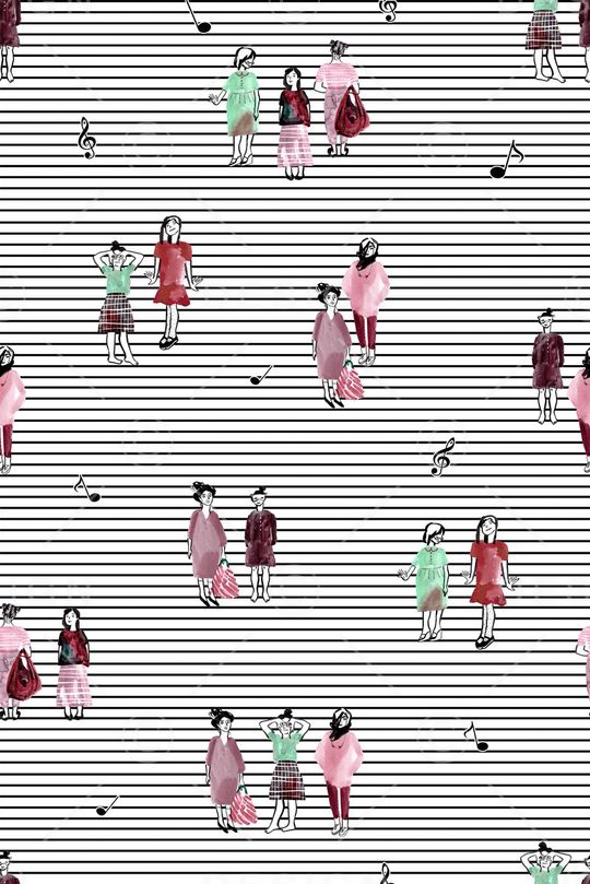 插画印花花型图片