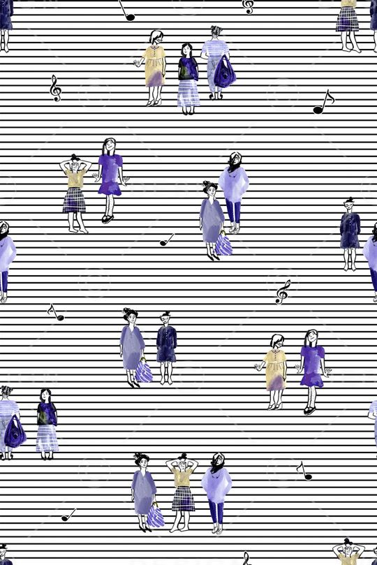 插画印花花型图片