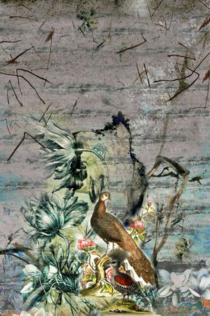 风景印花花型图片
