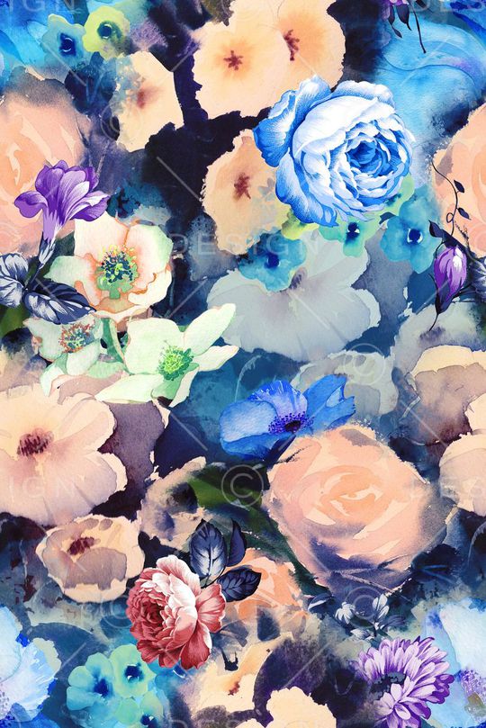 手绘印花花型图片