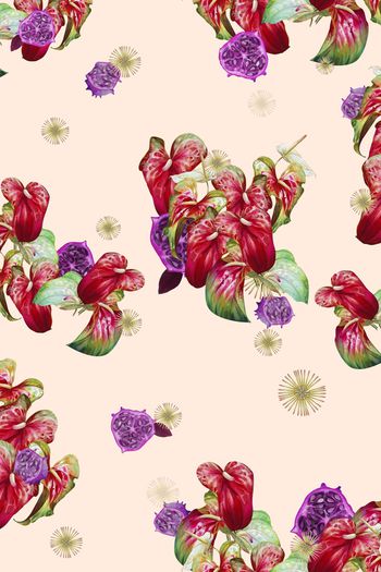 花卉印花花型图片