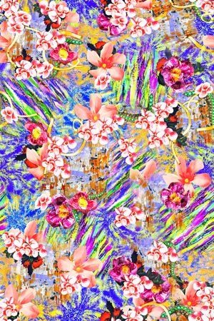 小碎花印花花型图片