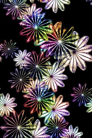 黑底印花花型图片