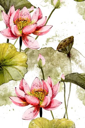 数码花卉类印花花型图片