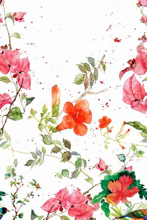 花鸟印花花型图片
