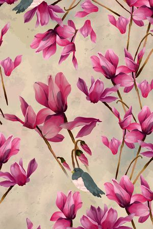 秋冬花卉印花花型图片