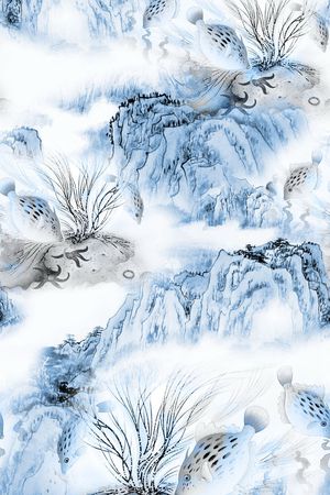中国风印花花型图片