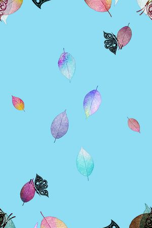 蝴蝶印花花型图片