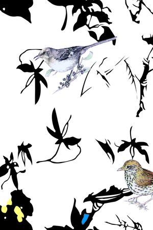 手绘花印花花型图片