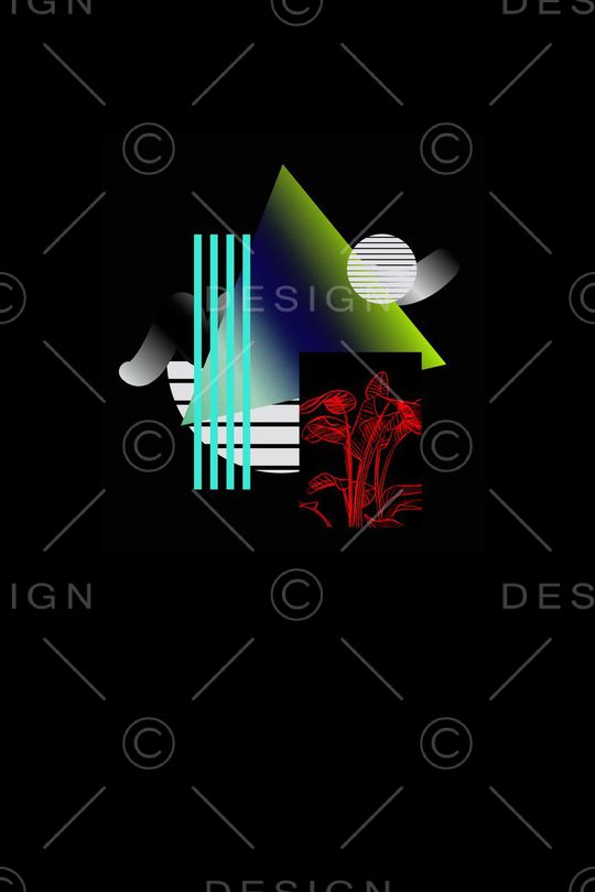 几何印花花型图片
