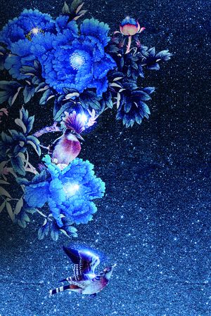 花鸟印花花型图片