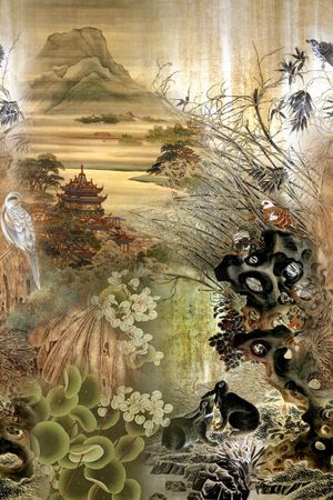 中国风印花花型图片