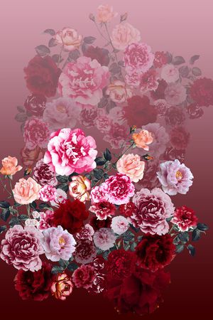 渐变印花花型图片