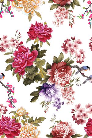 花朵印花花型图片