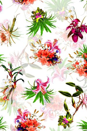 乱花印花花型图片