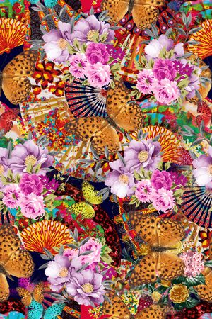 乱花印花花型图片