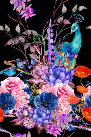 花卉印花花型图片