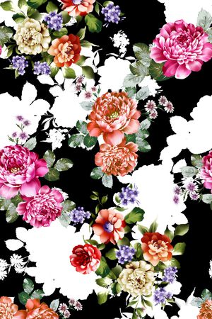 数码花卉类印花花型图片