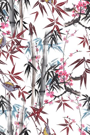 竹子印花花型图片