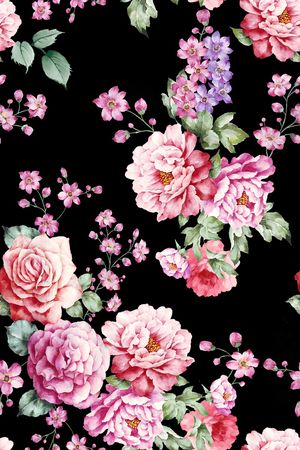 牡丹印花花型图片