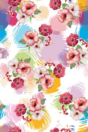 热带印花花型图片