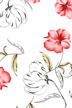 花卉印花花型图片