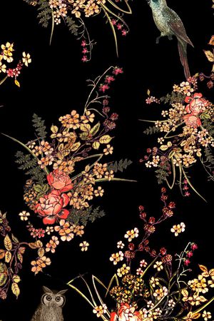 乱花印花花型图片