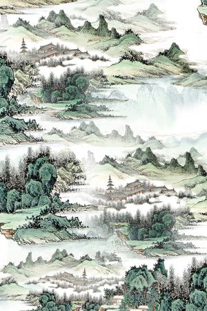 水彩印花花型图片
