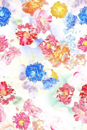 抽象花卉碎花印花花型图片