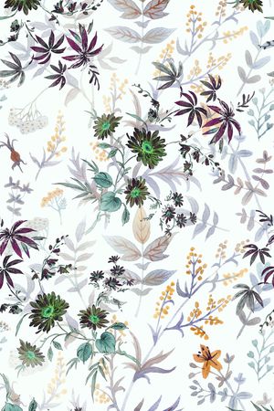 手绘印花花型图片