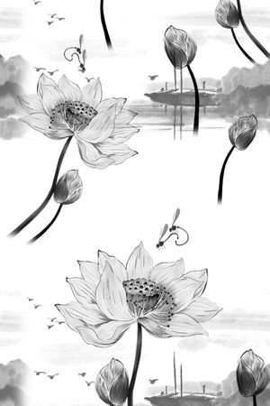 大花印花花型图片