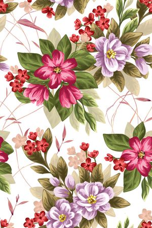 乱花印花花型图片
