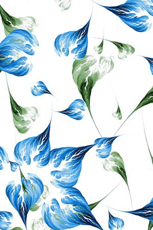 抽象花卉印花花型图片