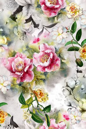 花卉印花花型图片