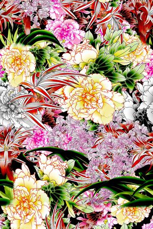 花朵印花花型图片