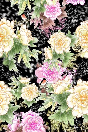 花朵印花花型图片