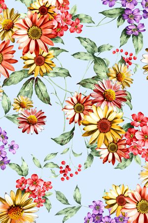 菊花印花花型图片