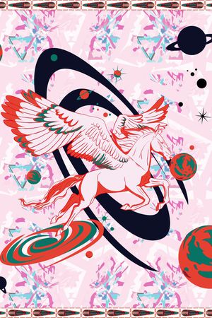 几何元素印花花型图片