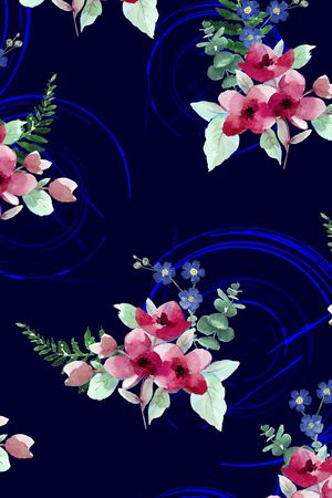 花朵印花花型图片