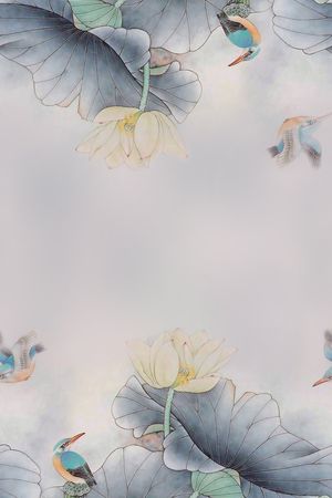 花鸟印花花型图片