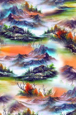 天空印花花型图片