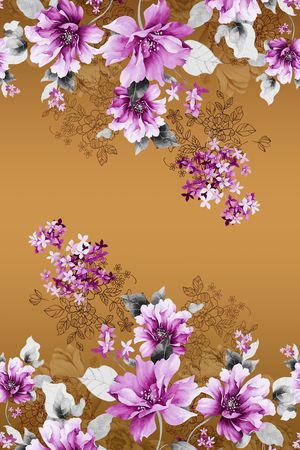 乱花印花花型图片