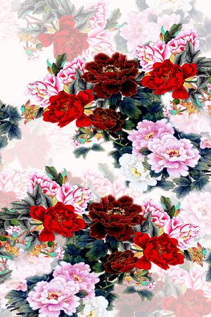 花卉印花花型图片