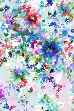 乱花印花花型图片