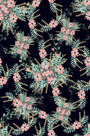 水仙花印花花型图片