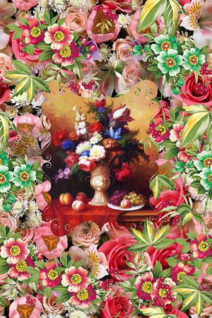 乱花印花花型图片