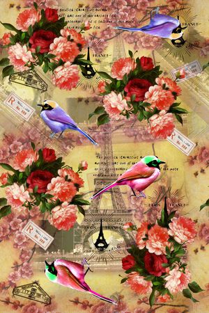 比萨斜塔背景图印花花型图片