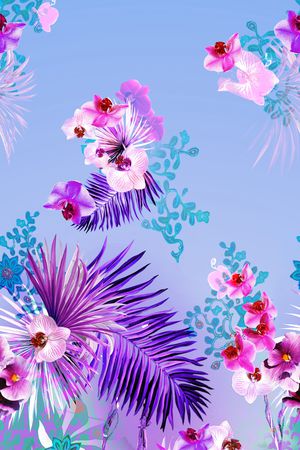 大花印花花型图片