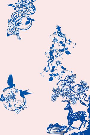 青花瓷印花花型图片