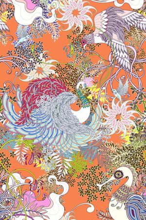 日系印花花型图片